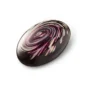 Mini-Urne Pebble oval aubergine taupe Kristallglas
