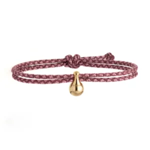 Jubilee Aschearmband Rosa & Mauve mit vergoldetem Edelstahl