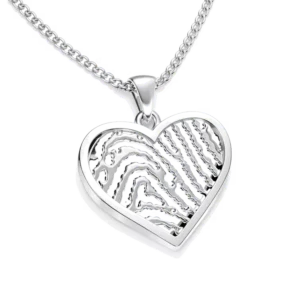 Fingerabdruck-Schmuck Anhänger Herz