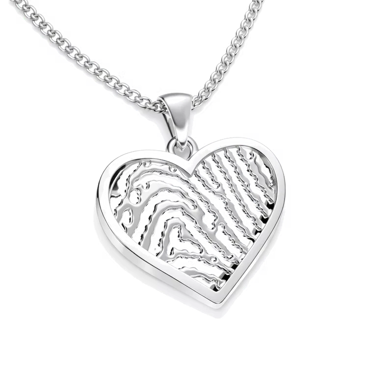 Fingerabdruck-Schmuck Anhänger Herz