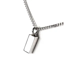 Ascheanhänger / Gedenkschmuck Bar Silber mit Kette
