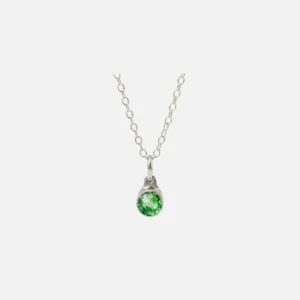 Birthstone Asche Anhänger August grüner Peridot Edelstahl – Bild 3