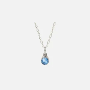 Birthstone Asche Anhänger Marsch Aquamarin Edelstahl – Bild 3