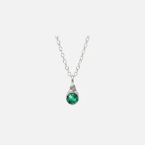 Birthstone Asche Anhänger Mai Smaragd Edelstahl – Bild 3